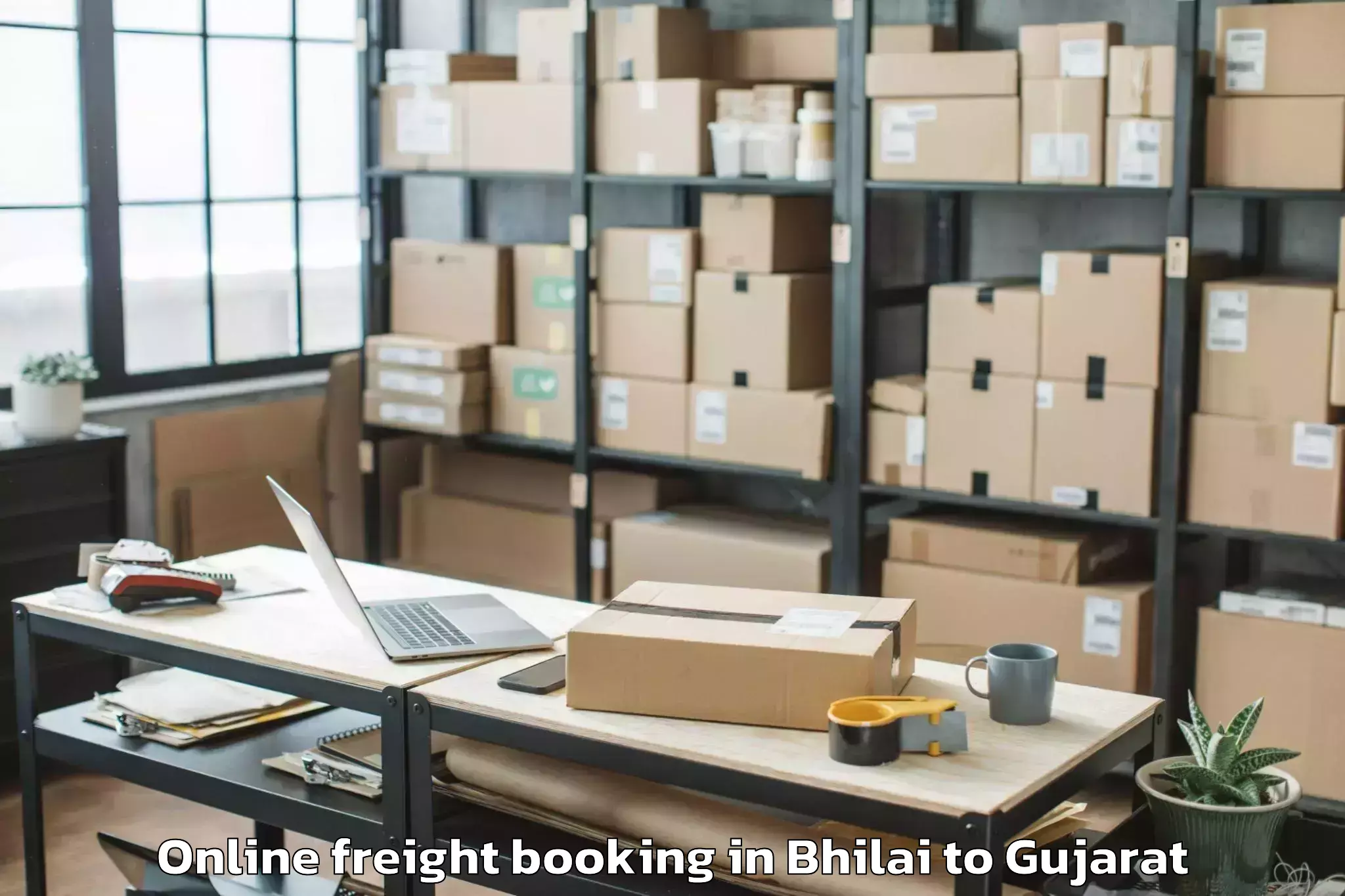 Easy Bhilai to Thasra Online Freight Booking Booking